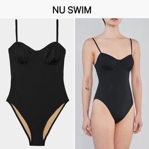 Nu Swim Harmony One Piece Swimsuit in Black sz XS 233$